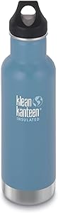 Klean Kanteen Classic Double Wall Vacuum Insulated Stainless Steel Water Bottle with Leak Proof Loop Cap