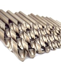 16pcs Twist Juego de brocas, gazeto 1 MM 10 MM Titanio Cobalto M35 metal HSS herramienta para Industrial, acero, aluminio, hierro, de cobre, de madera, acero inoxidable y plástico
