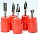 KOTVTM 5Pcs 10MM Head Tungsten Carbide Rotary Burr Set 1/4-Inch Shank Carbide Burrs For Die Grinder Cutting Burs Grinder Drill Metal Polishing…