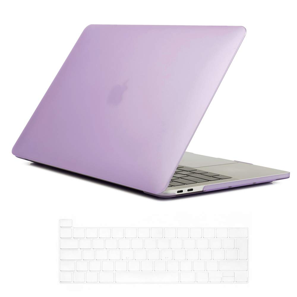 Se7enline Compatible with 2019/2020 Macbook Pro Case 16 inch Thin Soft-Touch Plastic Hard Shell Laptop Cover for MacBook Pro 16-inch A2141 with Touch Bar with UK Layout TPU Keyboard Cover,Light Purple