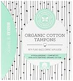 The Honest Company Organic Cotton Tampons with Plant-Based Compact Applicator, Regular, 16 Count