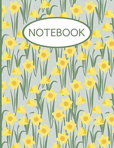 NOTEBOOK: Sweet daffodil flower - (8.5 x 11 inches)- Lined Pages (Composition Book or Journal) (Sweet flower)