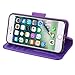 Arae Premium PU Leather Wallet Case with Kickstand and Flip Cover for iPhone 7/8 / SE 3rd Gen/SE 2020 4.7 inch - Purple