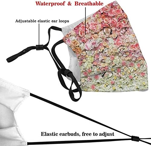 Reusable face mask with a colorful floral design, suitable for protecting against dust, pollen, and other particles during the day.