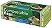 Compost Bags Green 2.6 Gallon Food Scrap Garbage Bags Flat Top Cut 25 Count - EcoSafe (No Twist Ties Added)