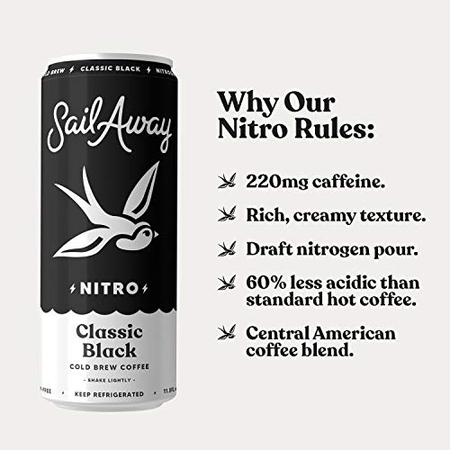 Sail Away Coffee Nitro Cold Brew Coffee Cans Less Acidic Coffee