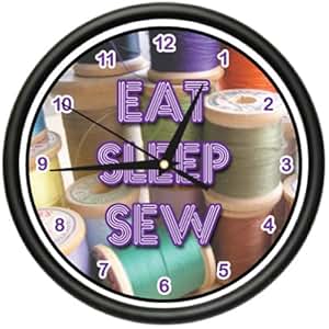 Amazon.com: Sewing Wall Clock Fabric Machine Seamstress