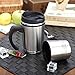 Leakproof Stainless Steel Travel Mug Coffee Cup with Handle 2 in 1 Double wall Coffee Mug 12 oz Removable Extra 6 oz Storage Cup Coffee Tumbler Fits Car Cup Holder Great Cup for Kids