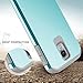 S4 Case, Galaxy S4 Case, RANZ Grey with Aqua Blue Hard Impact Dual Layer Shockproof Bumper Case For Samsung Galaxy S4 (i9500)