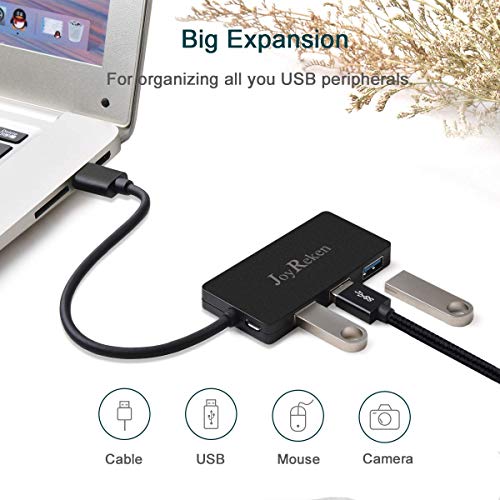 USB 3.0 Hub, JoyReken Ultra Slim 4-Port USB 3.0 Data Hub Portable Super Speed for MacBook, Mac Pro/Mini, iMac, XPS, Surface Pro, Notebook, PC, USB Flash Drives, Mobile HDD, and More[Upgraded] - Thumbnail 7