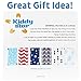 Pacifier Clip by KiddyStar - 6 Pack - Unisex Modern Designs for Girls and Boys - Cute Newborn Soothie, Toy, Teething Ring Holder - Perfect Baby Shower Gift Set