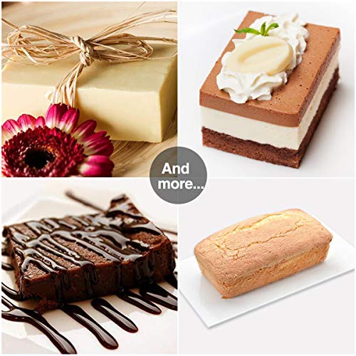 SJ Rectangle Silicone Soap Molds, 2 Pcs 6-Cavity Silicone Molds Square Loaf Muffin Baking Pans, Chocolate Cheesecake Making Trays, Ice Cube Trays, Nonstick & BPA Free (Red)