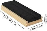 Uncle Paul 2 PCS Chalk Eraser Pine Wood Felt Blackboard Whiteboard Cleaner view 3