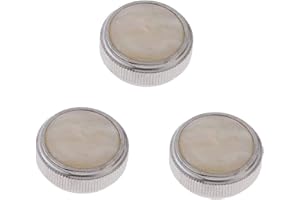 Liyafy Chrome Plated Beige Baritone Trumpet Valve Finger Buttons Musical Instruments Accessories Silver 3Pcs