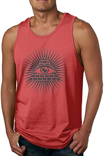 RiDinds God Eye Men's ComfortSoft Tank Top T-shirt SizeL ColorRed