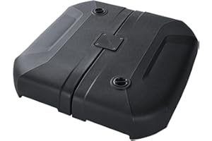 PURPLE LEAF Heavy-Duty Cantilever Offset Patio Umbrella Stand Square Base Plate Set w/Easy-Fill Spouts for Water or Sand -40.9'' X 40.6''