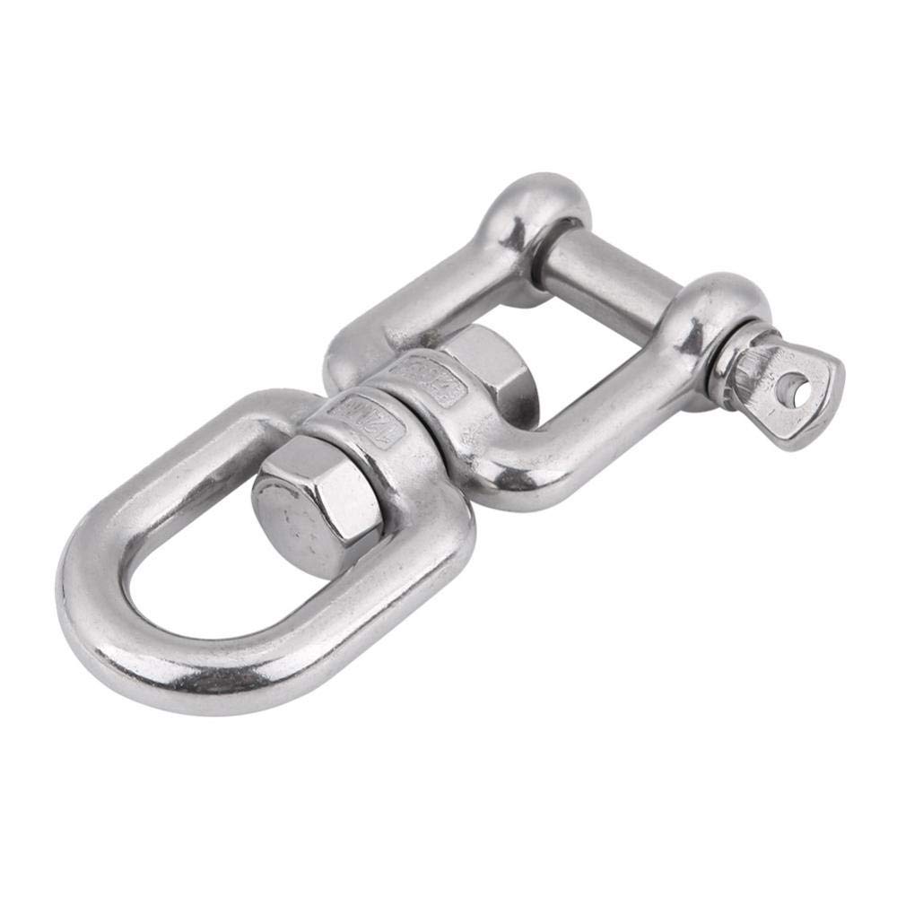 Swivel Eye Hook,KIMISS Heavy Duty 304 Stainless Steel Swivel Ring Snap Rolling Shackle Device(12mm)