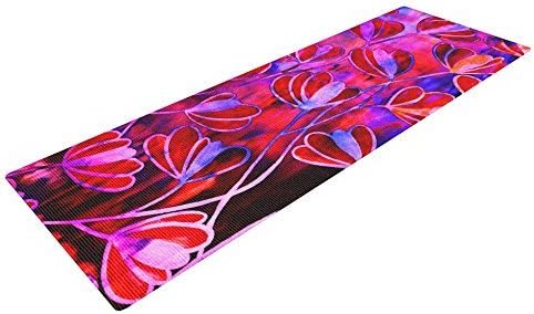 Xixgc Ebi Emporium Efflorescence - Red Pink Exercise Yoga Mat, Magenta Lavender,