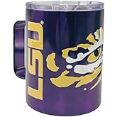 Logo Brands NCAA Hype Double Wall Vacuum Insulated 15oz Stainless Steel Mug (LSU Tigers)