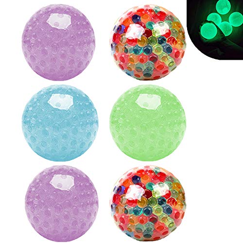 Sticky Ceiling Balls 6Pcs Luminescent Stress Relief Balls Sticky Ball