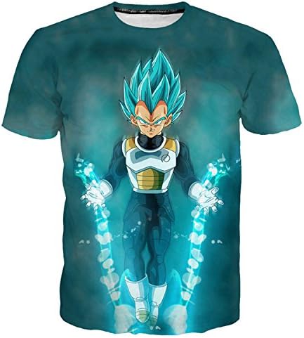 Unisex Dragon Ball T shirt Naruto 3D Print Cartoon Anime Short sleeves T-shirt picture color L