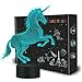 FULLOSUN Unicorn Bedside Lamp 3D Illusion Night Light,16 Colors Changing Remote Control Optical Light,Room Decor Unique Birthday for Girls Kids Toddler