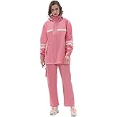 RAINFREEM Waterproof Rain Suit for Women, Durable Rain Jacket and Pants 2 Piece Rain Gear Outdoor Reflective Raincoat