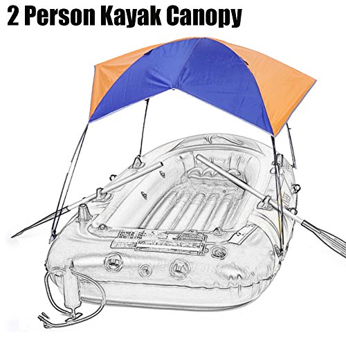 2 Person Inflatable Kayak Awning Canopy,Portable And Foldable for Boat and Camping Sun Shelter Fishing Tent Sun Shade Canopy?No Boat Included?