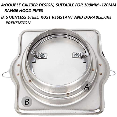 2 PCS 4" Backdraft Damper Duct Backflow Preventer, Inline Fan Vent