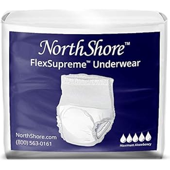 NorthShore FlexSupreme Pull-On Incontinence Underwear, Large, Pack/14