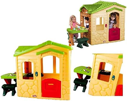 Little Tikes Picnic On The Patio Playhouse Natural Green Buy