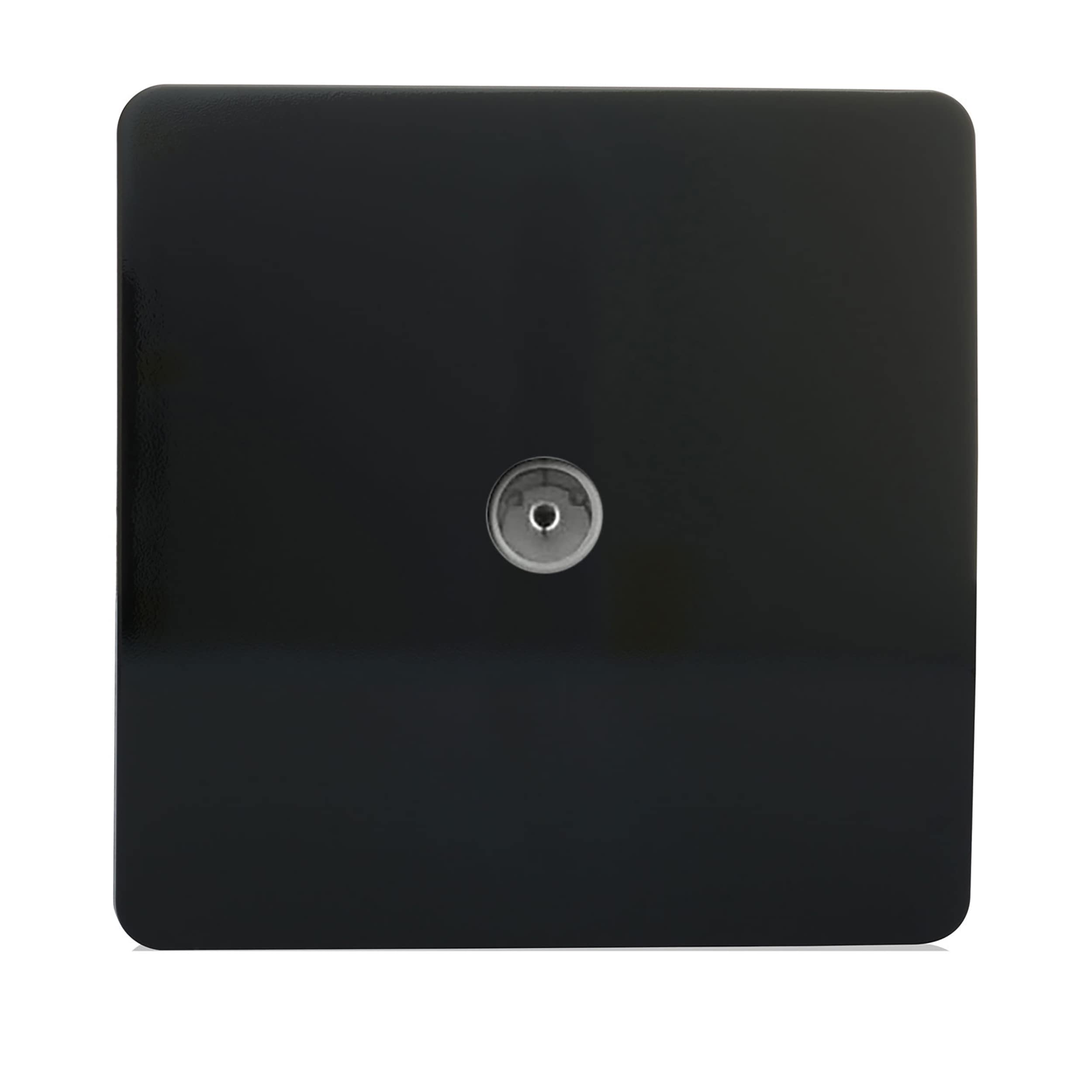 Trendi Artistic Modern Glossy TV Socket Black ART-TVSBK