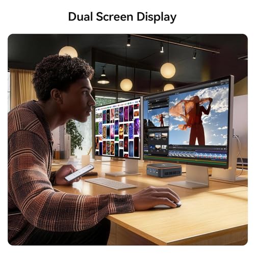 Huidun 【3 Years Guarantee】 H50 Mini PC Win 11 Pro, AMD Ryzen, 16GB DDR4 512GB M.2 SSD Computer, Dual 4K Display (HDMI/DP), Double WiFi/USB 3.2 Mini Desktop Computer for Home Office Business