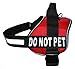 Set of 2 Reflective DO NOT PET Removable Patches for Service Dog Harnesses & Vests. (Large 6