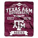 NCAA Texas A&M Aggies College Label Raschel Throw, 50 x 60-Inch