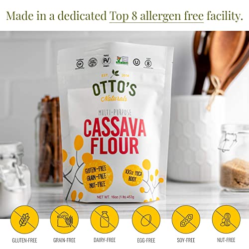 Otto's Naturals Certified Organic Cassava Flour, Gluten Free and Grain
