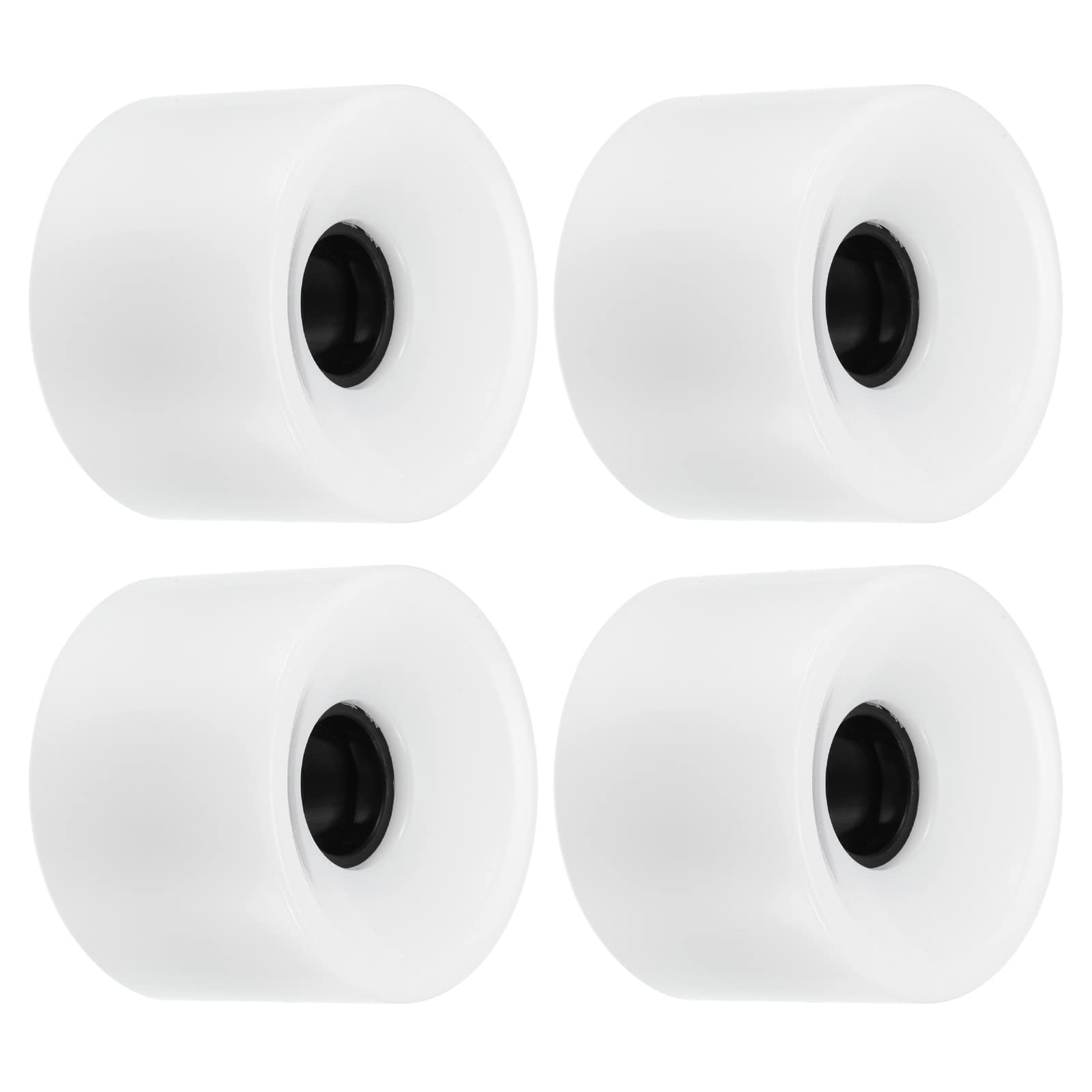 PATIKIL 70mm 78A Longboard Wheel Soft, 4 Pack Cruiser Wheels Street Wheels for Skateboards Skateboard Wheel Replacement PU, White — image 1