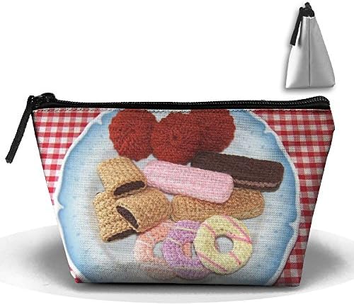 Fengyaojianzhu Cake Bread Portable Make-up Receive Bag Storage Capacity Bags For Travel With Hanging Zipper