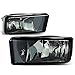 Auto Dynasty Bumper Driving Fog Lights, Passenger and Driver Side, Compatible with Silverado Sierra Escalade Avalanche Suburban Tahoe Yukon 2007-2014 with Off-road Package, Smoke Lens