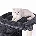 BEWISHOME Cat Tree Condo with Sisal Scratching Posts, Scratching Board, Plush Perch and Dual Houses, Cat Tower Furniture Kitty Activity Center Kitten Play House, Grey MMJ10Bthumb 3