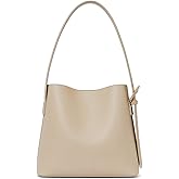 BOSTANTEN Bucket Bag Vegan Leather Shoulder Purses for Women Trendy Adjustable Strap