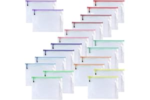 Oaimyy-3"x 5"-20 Pcs-Mesh Zipper Pouch Bag,Zippers Pouches Zip Bags File Bags for Organizing,Office Supplies,Home Storage,Cosmetics Travel,Assorted Color