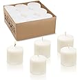 Mi Ka YIa 8 Hour Ivory Votive Candles for Weddings Party Spa & Emergency, Set of 9 Unscented Bulk Candles for Restaurants & Home Decoration, 1.25 Inch, 9 Pack