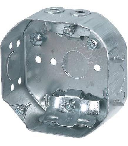 1-Piece 4" Octagon/Round Metal Electrical Box – 1/2" Knockouts, Similar To Raco 153-669704