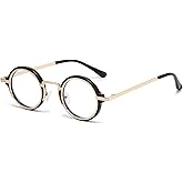 Teumire Classic Round Glasses for men women Circle Blue Light Eyeglasses Hippie Style Non Prescription Eyewear