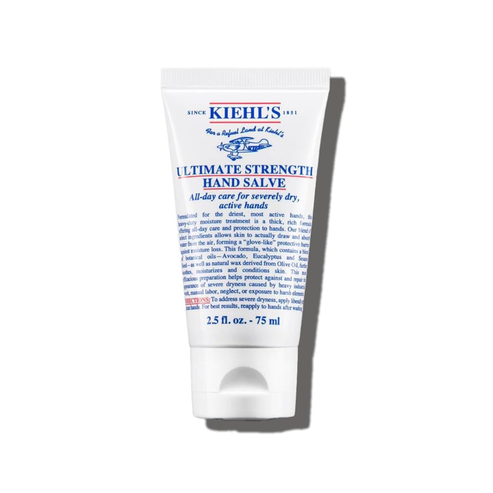Kiehl's Ultimate Strength Hand Salve, Deeply Hydrating Hand Lotion, Protects and Repairs Dry Hands, 75Ml