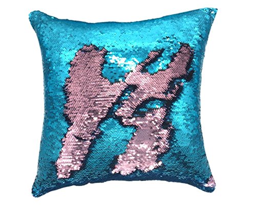 DOROIM Pillow Case Shiny Sparkling Reversible Sequins Magic Mermaid Invisible Zipper Case 16\