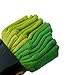 SEUROINT 100% Cotton Gloves with PVC Dots, Knit Wrist Breathable Sure-Grip Work, Gardening Gloves, Non Slip 6 Pairs per pack, Medium, Green & Olivine