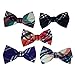 Ravenhill Premium Adjustable Neck Tie Bowties 5-pack (Plaid) (medium, Plaid)