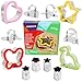 Sandwich Cutter for Kids - Best Stainless Steel Sandwich Cutter Set - 4 Bread Cutters Shapes for Kids Suitable for Cakes and Cookie - Bonus 4 Vegetable Cutters Shapes